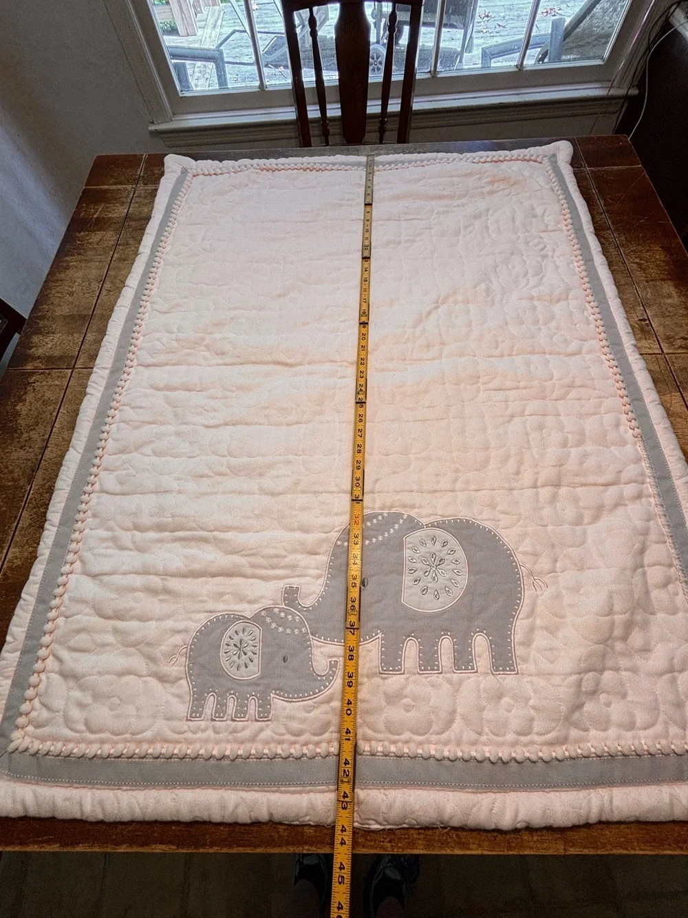 Koala Baby Elephants Pink Grey Pattern Trim Blanket Mom and Baby READ